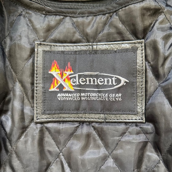 Xelement Black Leather Motorcycle Jacket Women's Small - Picture 4 of 8
